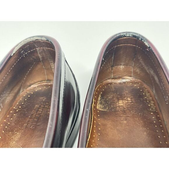 Allen Edmond Stowe Tassel Mahogany Burgundy Loafers Shoes Men’s Size 9.5 E main image 9